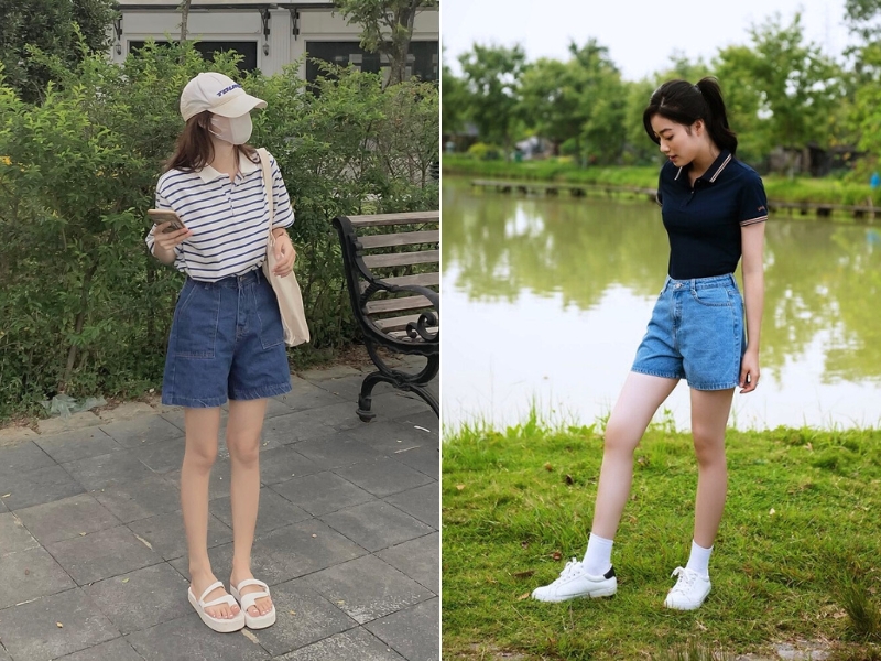 Những ngày hè nắng nóng, đừng quên mix and match cùng quần short jean (Nguồn: Instagram hanim_ / Yody)