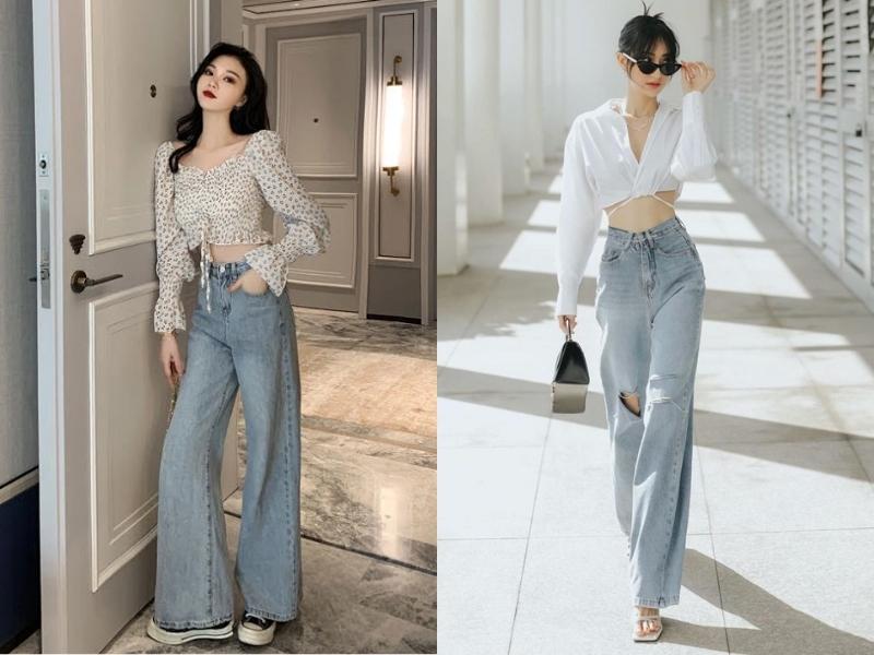 Áo croptop tay phồng cũng được nhiều bạn nữ yêu thích trong phong cách phối đồ nữ tính (Nguồn: thoitrangquangchau.asia và vietnamplus.vn)