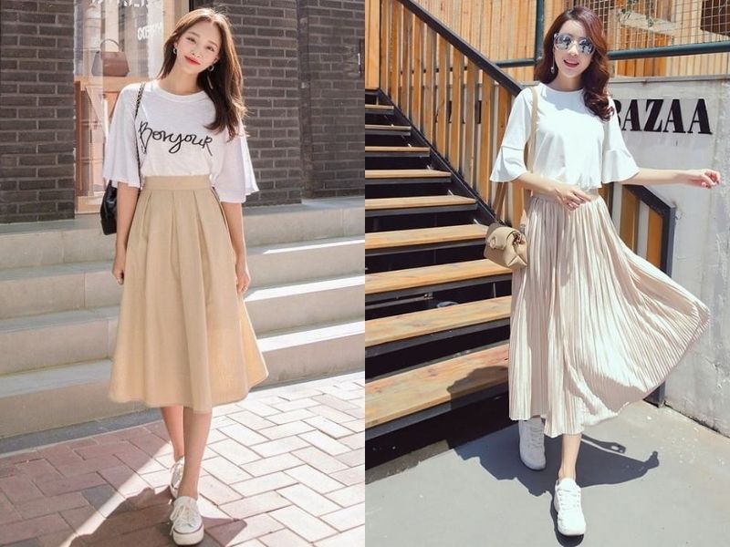 Outfit thích hợp nhất với các bạn nữ chân dài (Nguồn: Vsmall/Thắm Đặng Store)