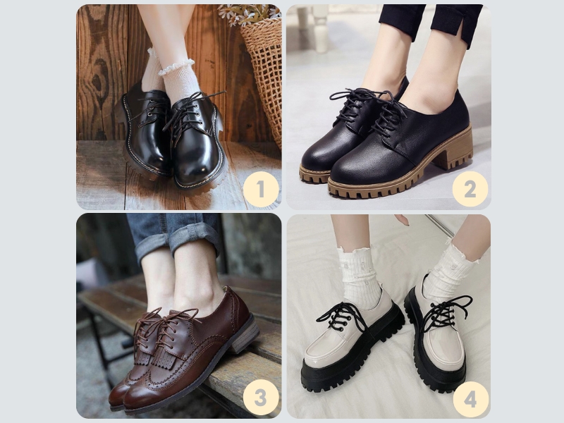 Các kiểu giày Oxford nữ (Nguồn: shopee.vn)