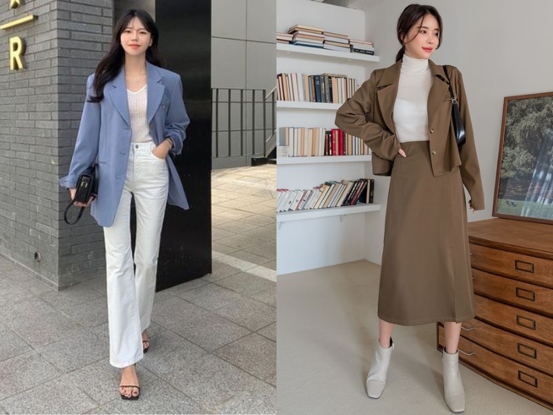 Áo blazer là item không thể thiếu khi phối đồ style nữ công sở (Nguồn: youngselena)