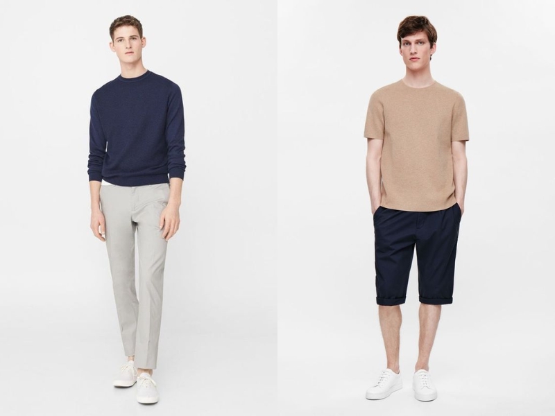 Bạn có thể chọn quần tây màu trung tính và màu lạnh (Nguồn: cosstores.com)