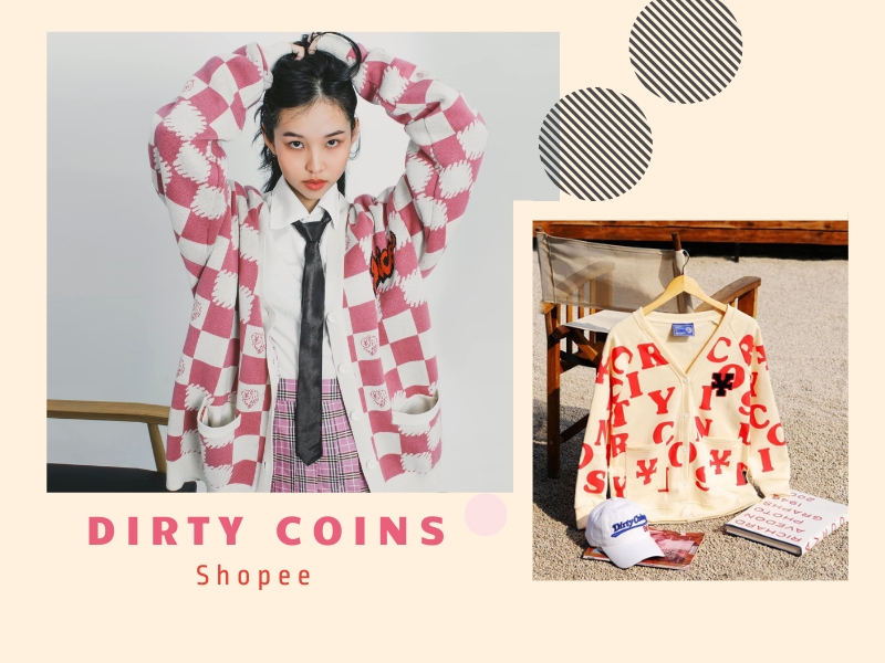 Áo cardigan của Dirty Coins mang đến phong cách mới mẻ, năng động, đầy màu sắc (Nguồn: Shopee Blog)