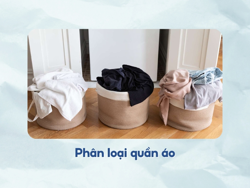 Phân loại quần áo theo màu và chất liệu (Nguồn: dienlanhvincool.vn)