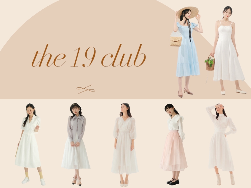 The 19 Club chủ yếu cung cấp các mẫu váy dài tiểu thư (Nguồn: Shopee Blog)