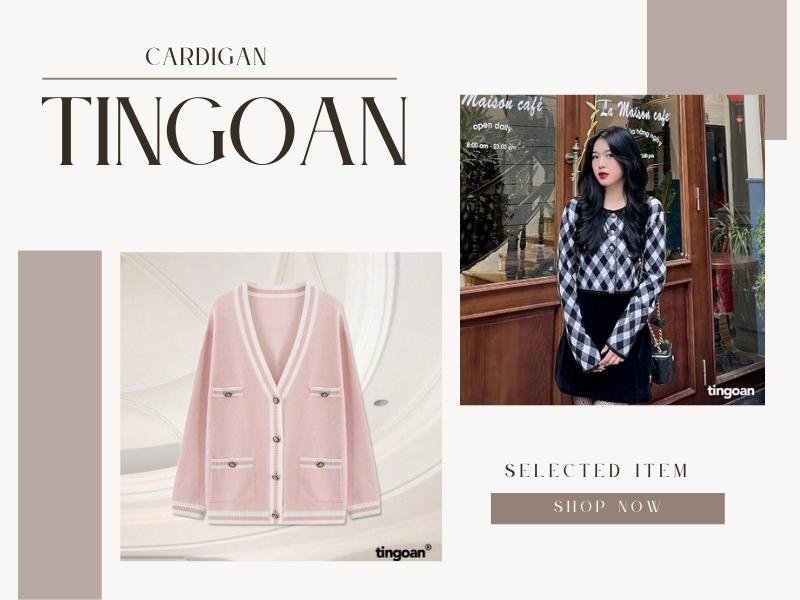 Áo cardigan của Tingoan mang đến phong cách tinh tế, thanh lịch (Nguồn: Shopee Blog)