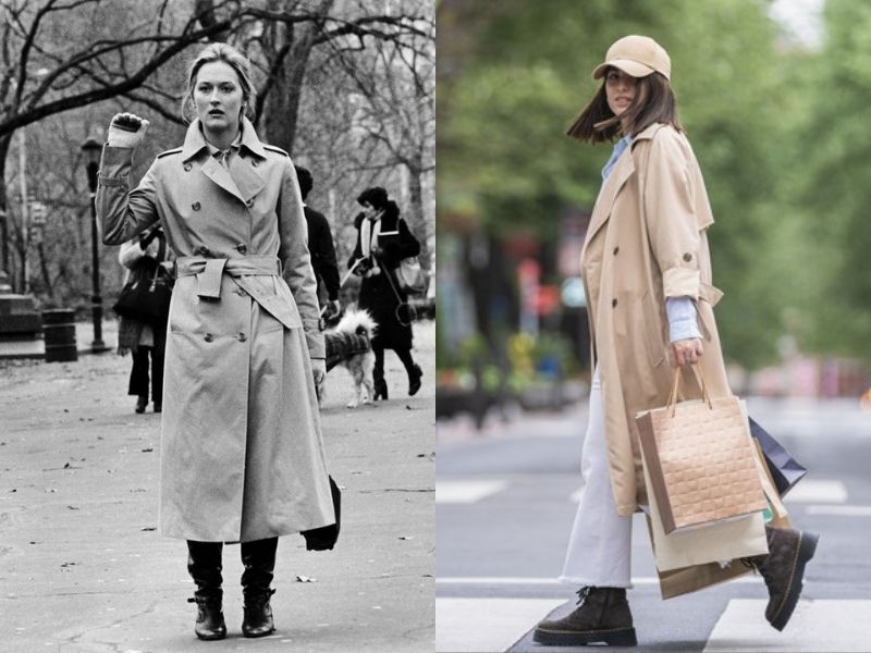 Từ những năm đầu của thập niên 90 đến nay, áo măng tô là item được chị em yêu thích (Nguồn: Vogue France/Elle)