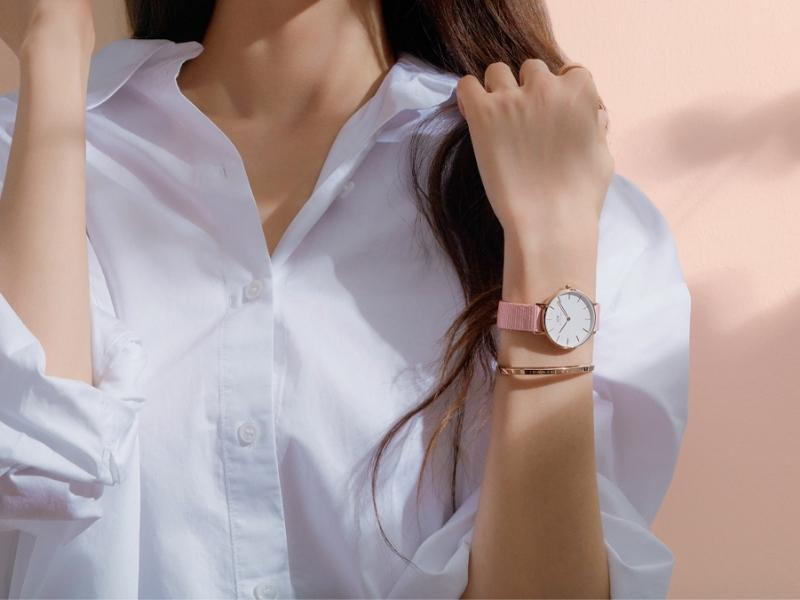 Đồng hồ nữ Daniel Wellington Petite Rosewater xinh xắn (Nguồn: shopee.vn)