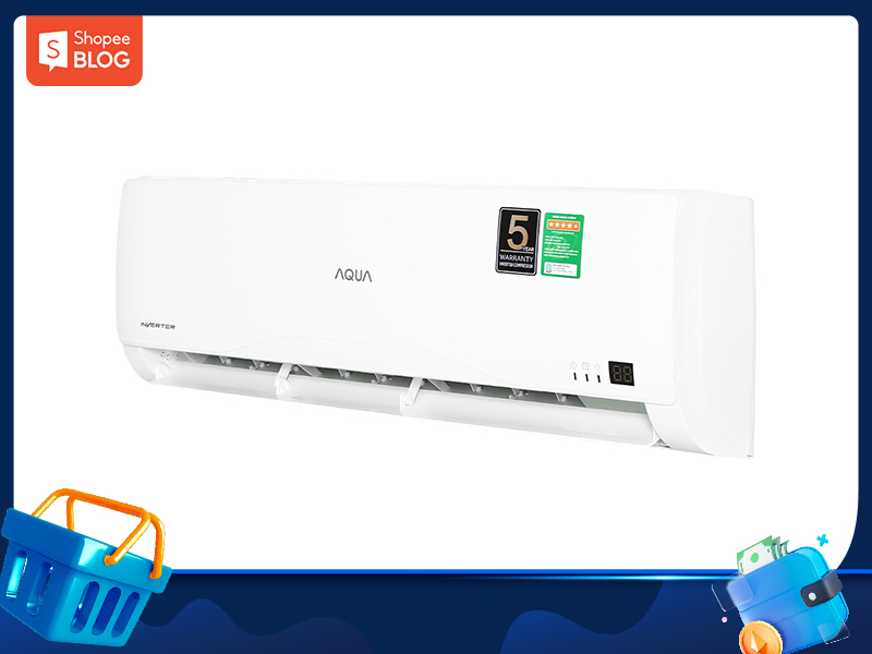 Máy lạnh tiết kiệm nhất Aqua Inverter 1.5 HP AQA-KCRV13TR (Ảnh: shopee.vn)