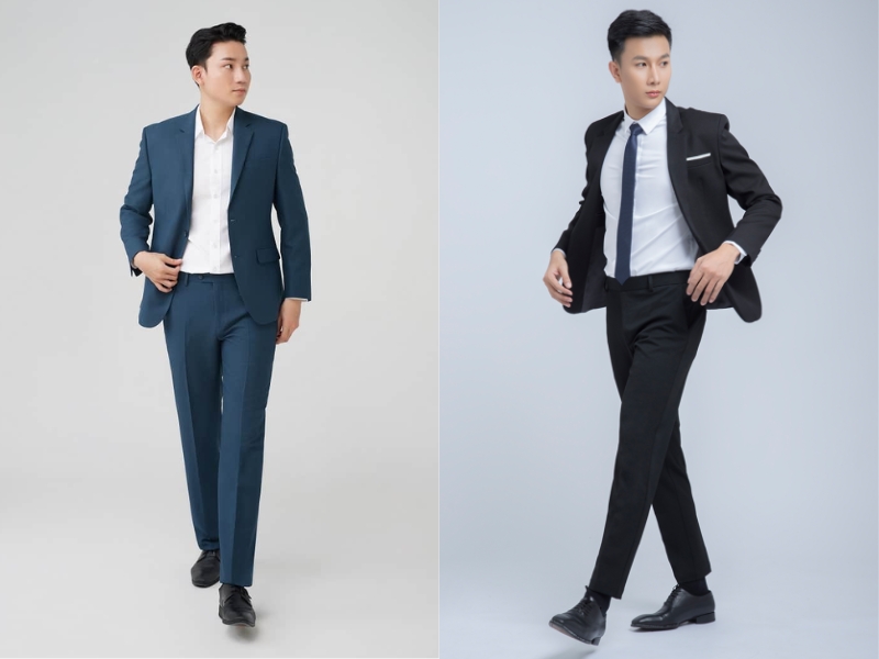 Áo sơ mi trắng rất thích hợp để phối cùng các bộ suit màu tối (Nguồn: celeb.vn và biluxury.vn)