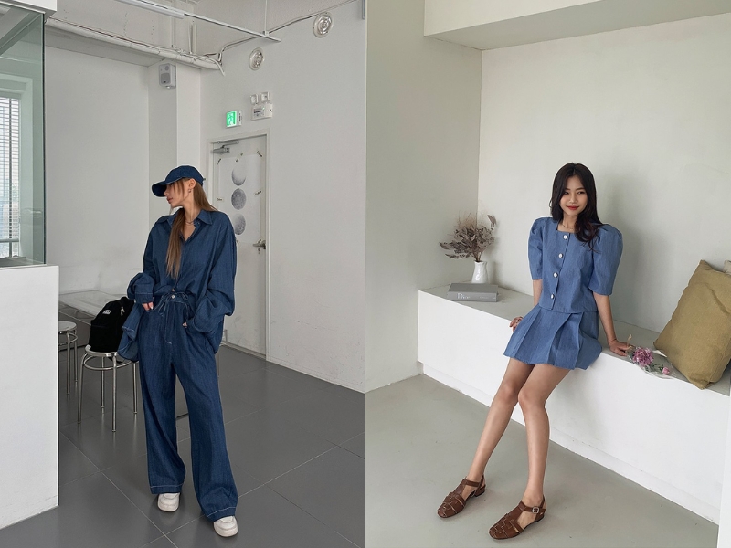 Da bánh mật nên mặc màu gì? Chọn ngay set denim thời thượng này nhé! (Nguồn: Kooding)