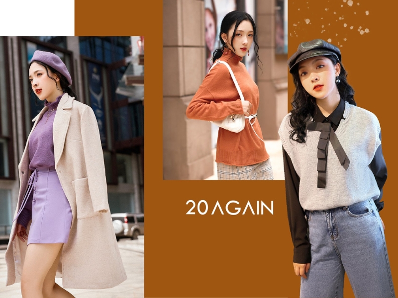 20AGAIN mang đến những mẫu áo len giá rẻ, chất vải tăm, nhiều họa tiết thổ cẩm (Nguồn: 20AGAIN)