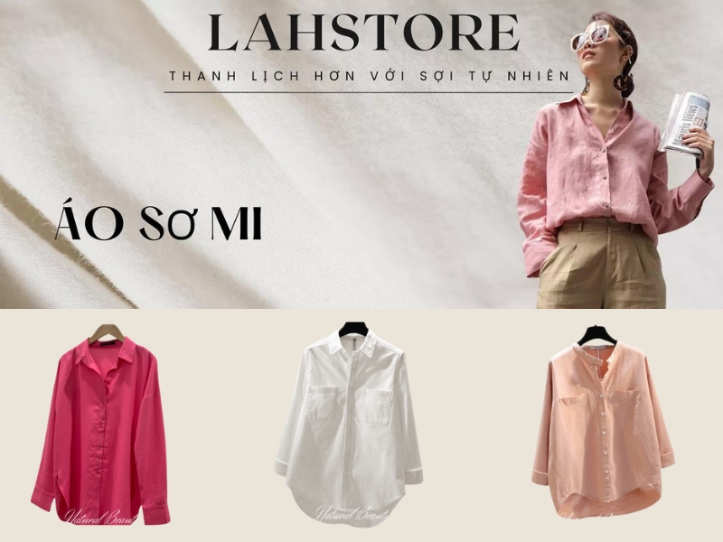 LahStore mang đến nhiều mẫu áo sơ mi thời trang, cá tính (Nguồn: Shopee Blog)