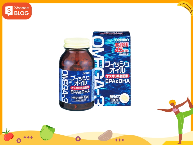 Viên uống dầu cá Omega 3 bổ mắt Orihiro Nhật Bản