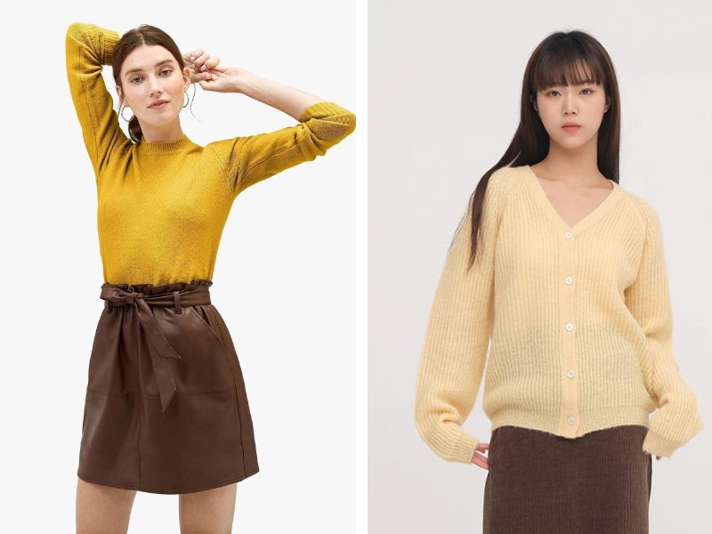 Váy may nhún vải - Màu nâu nhạt/Hoạ tiết da báo - Ladies | H&M VN