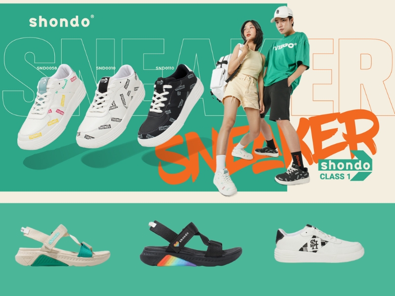Shondo mang đến những đôi giày mang hơi hướng thể thao năng động (Nguồn: Shopee Blog)