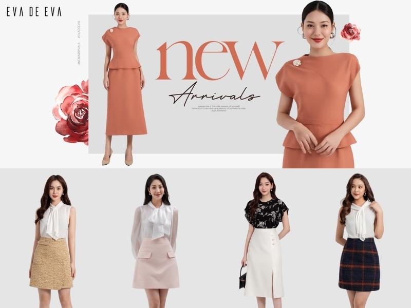 Các mẫu chân váy thanh lịch của Eva de Eva (Nguồn: Shopee Blog)