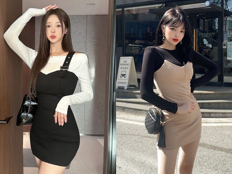 Đầm Body Nữ Dáng Dài Đuôi Cá Len Tăm, Váy ôm body sexy Hai Dây 3 Màu tôn  dáng cực đỉnh( có bigsize) | Shopee Việt Nam