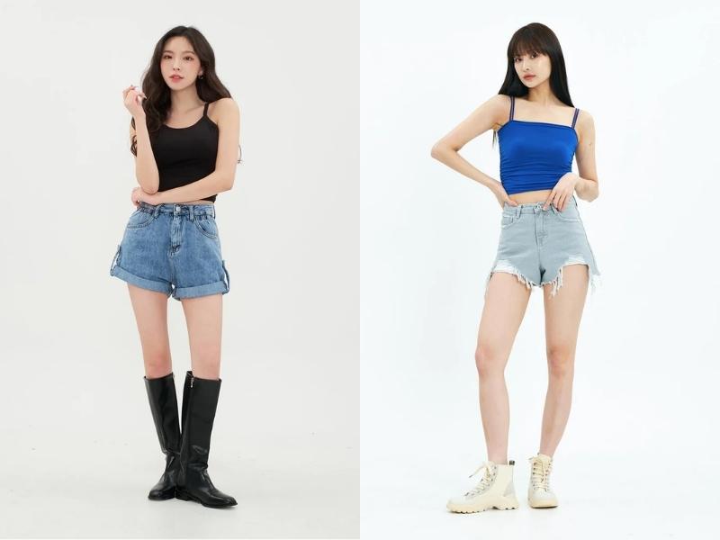 Bạn có thể phối nhiều outfit mùa hè với quần short jeans nữ (Nguồn: lewkin.com)