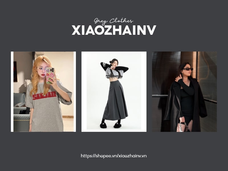 Khám phá bộ sưu tập quần áo màu xám cực chất từ Xiaozhainv (Nguồn: Shopee Blog)