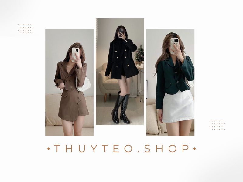 Shop thuyteo.shop cung cấp áo blazer cho các bạn nữ điệu đà, sành điệu (Nguồn: Shopee Blog) 