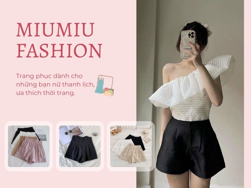 Quần short của Miumiu Fashion dành cho các chị em theo phong cách thanh lịch, trưởng thành (Nguồn: Shopee Blog)