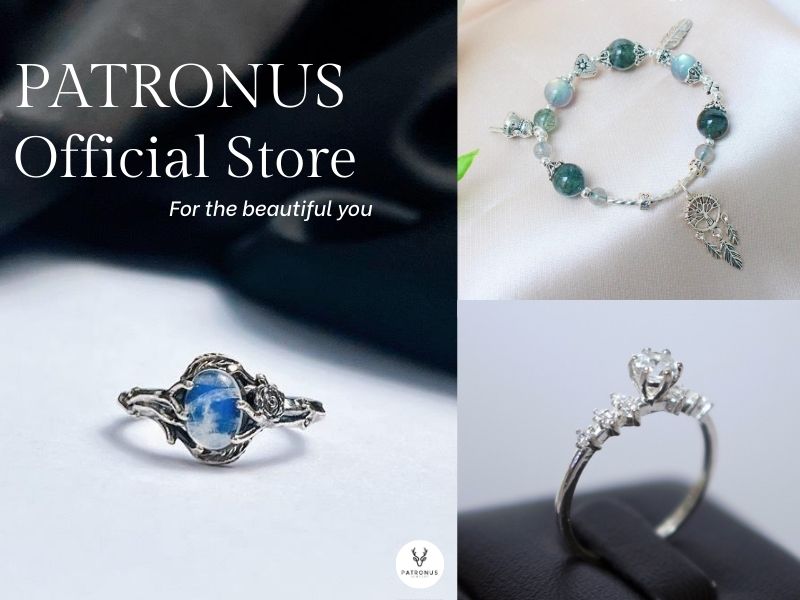 Shop trang sức Patronus chế tác sản phẩm từ đá thiên nhiên là chủ yếu (Nguồn: Shopee Blog)