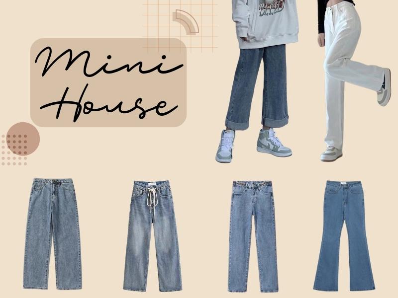 Các mẫu quần jeans của Mini House (Nguồn: Shopee Blog)