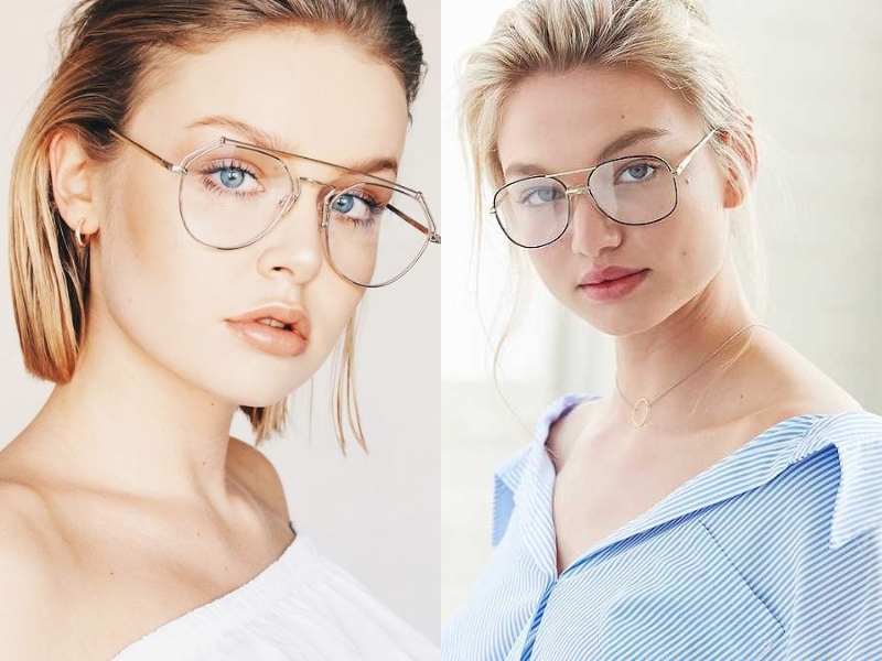 Kính dáng phi công Aviator (Nguồn: WMP Eyewear, Urban Outfitters - Pinterest)