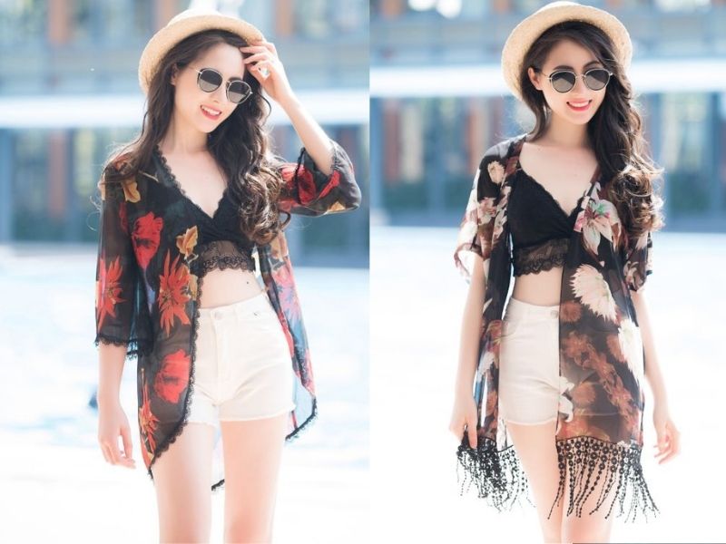 Gợi cảm một cách tinh tế khi đi chơi mùa hè với quần short và áo bralette (Nguồn: ODESSA) 