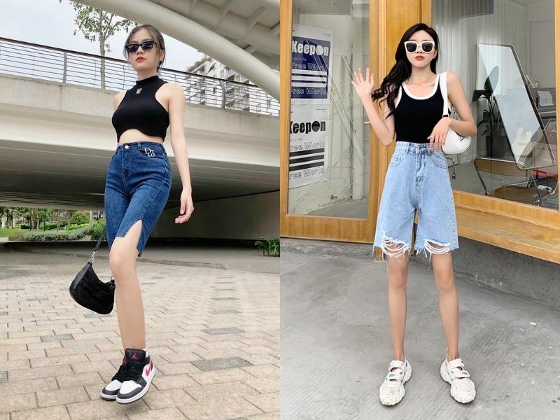 Quần jeans lửng được rất nhiều bạn nữ ưa chuộng (Nguồn: lewkin.com)