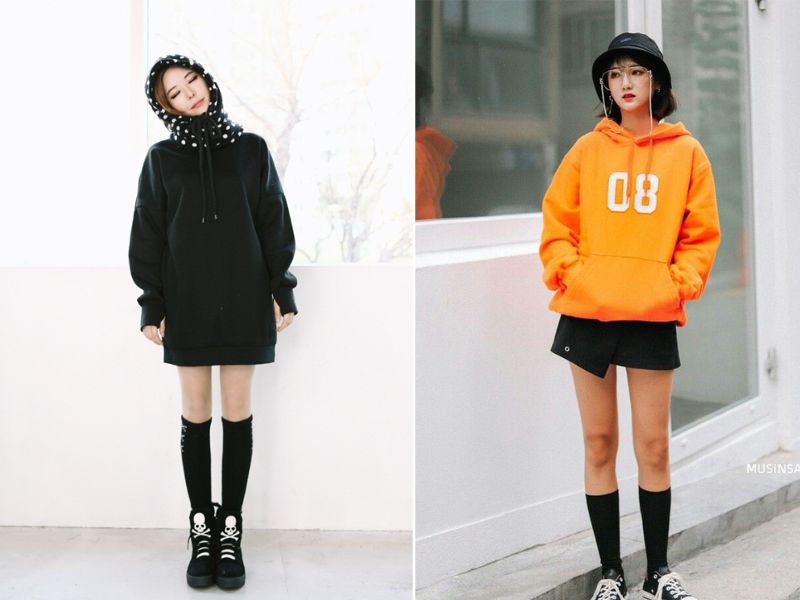 Áo hoodie là item không thể thiếu với những cô nàng yêu thích phong cách năng động, trẻ trung (Nguồn: Luvinus - Việt Giải Trí)