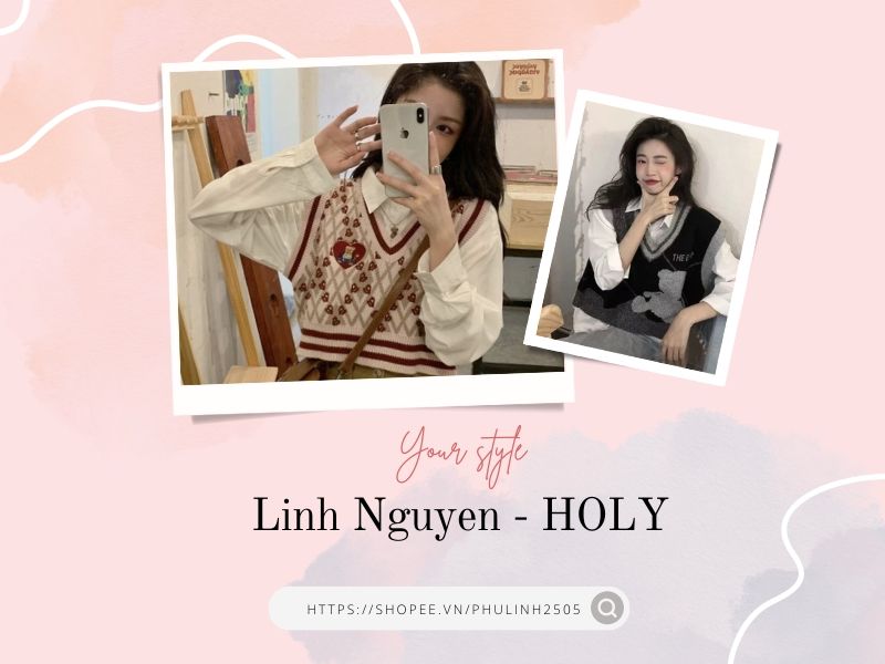 Bạn có thể tìm thấy những mẫu áo gile cực xinh tại Linh Nguyen - HOLY