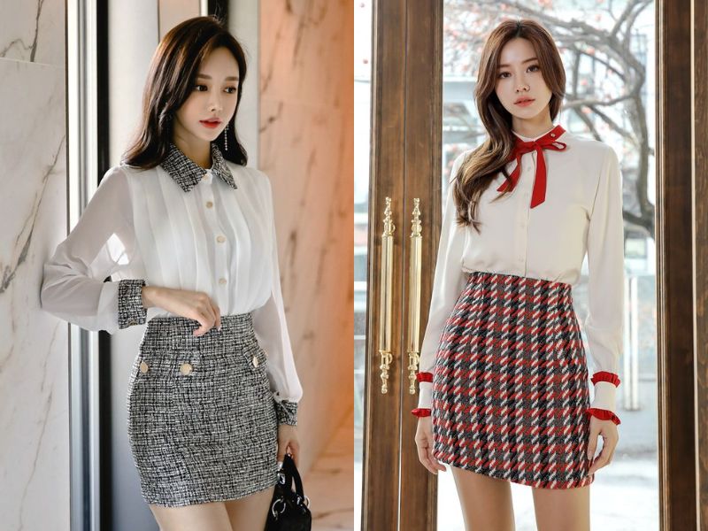 Style xinh trẻ hơn là cái chắc nếu các nàng “áp” theo 6 chiêu mix đồ với  chân váy ngắn sau