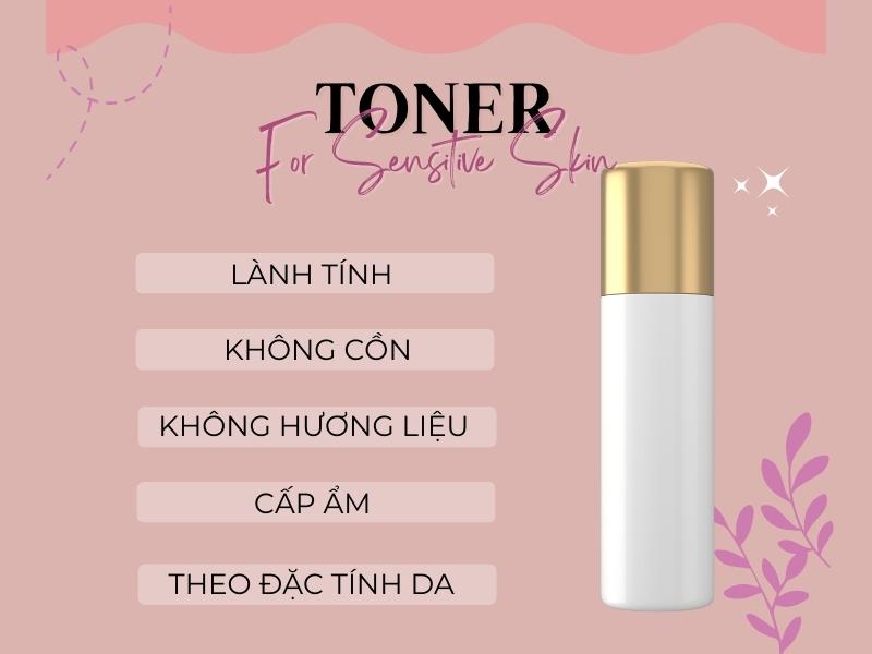 Toner giúp da nhạy cảm tăng cường sức đề kháng và giảm kích ứng