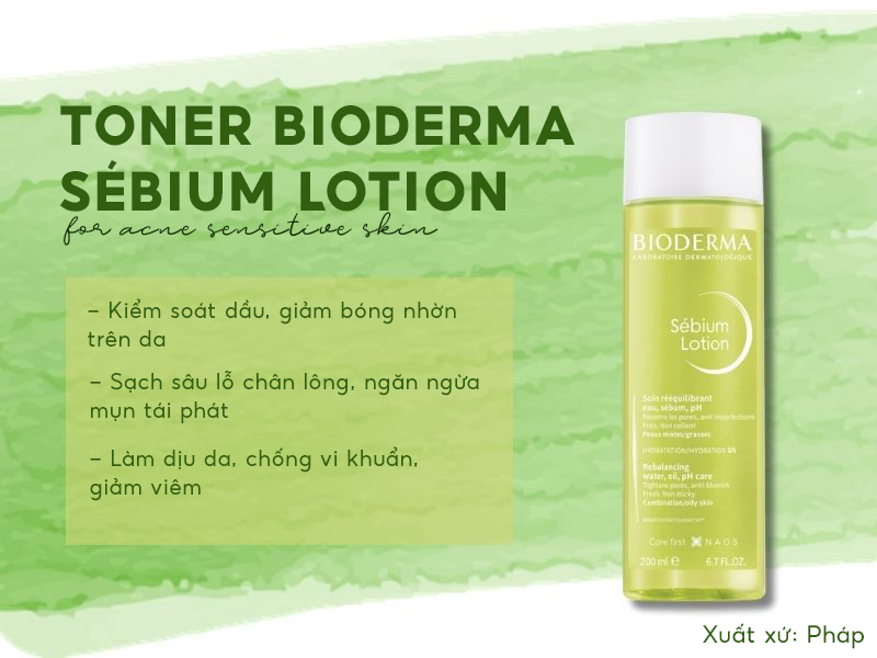 Sản phẩm chăm sóc da kiềm dầu dành cho da mụn nhạy cảm của Bioderma (Nguồn: Bioderma) 