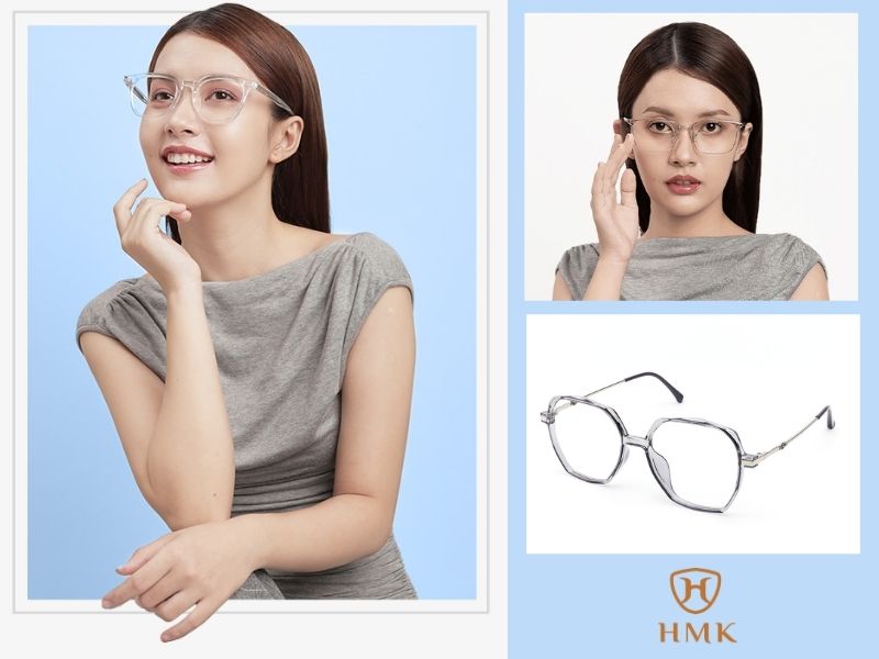 Gọng kính nhựa trong suốt HMK được nhiều người ưa chuộng (Nguồn: HMK Eyewear)