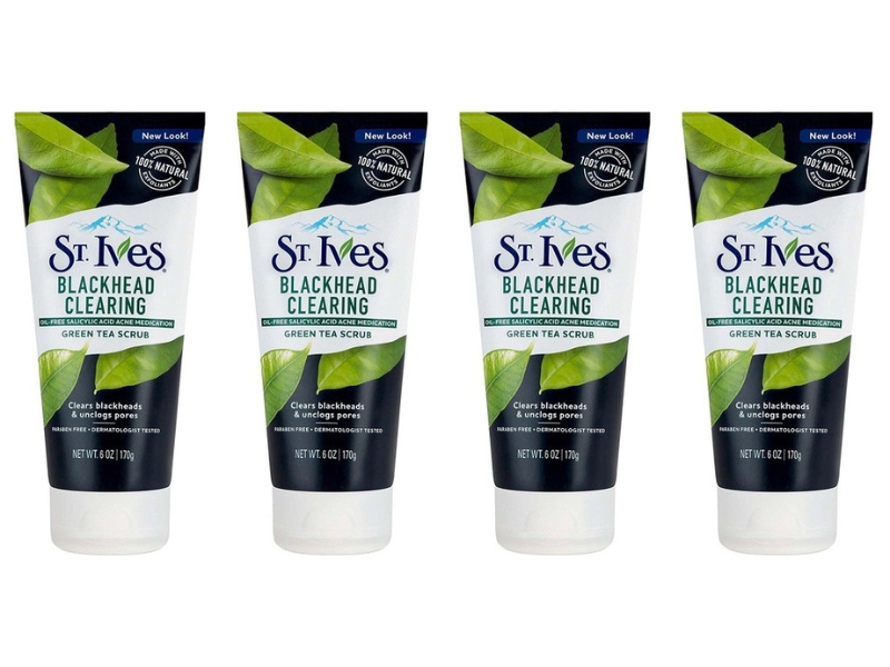 ST.Ives Green Tea có chiết xuất từ lá trà xanh, mang lại hiệu quả tẩy tế bào chết sâu 