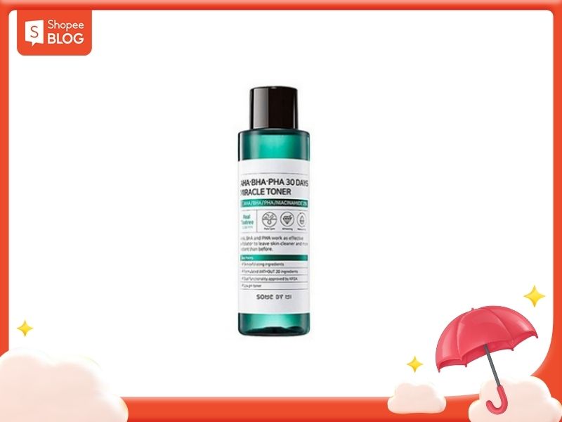 Giải pháp trị mụn hoàn hảo đến từ toner Some By Mi AHA, BHA, PHA 30 Days Miracle (Nguồn: Shopee Blog) 