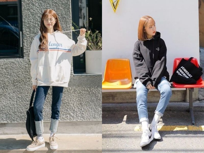 Áo hoodie giúp bạn che khuyết điểm cơ thể