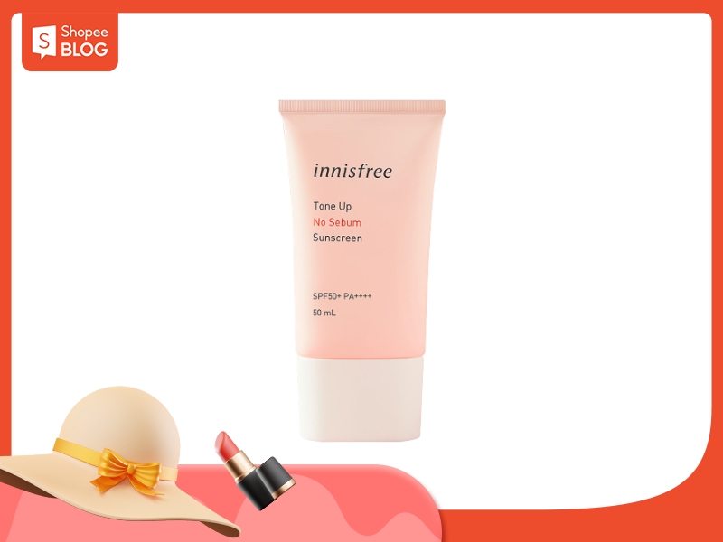 Kem chống nắng innisfree No Sebum mang đến hiệu quả nâng tông da đầy nổi bật 