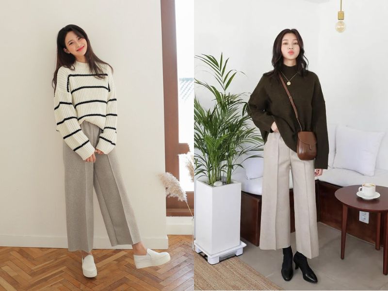 Quần culottes giúp bạn thoải mái, dễ di chuyển khi đi chơi Đà Lạt