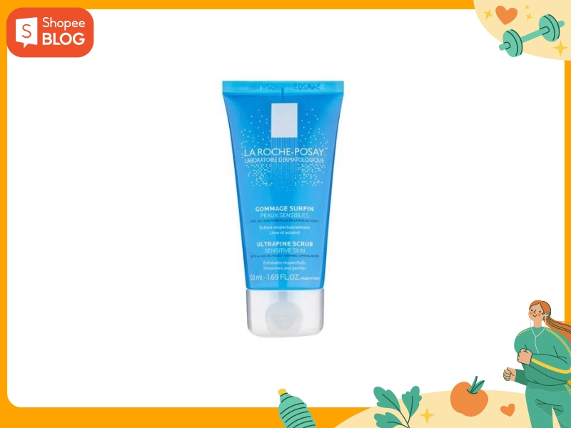 Tẩy da chết mặt cho da nhạy cảm La Roche Posay Ultra Fine Scrub không chỉ giúp làm sạch da mà còn hỗ trợ cấp ẩm, làm mềm da 