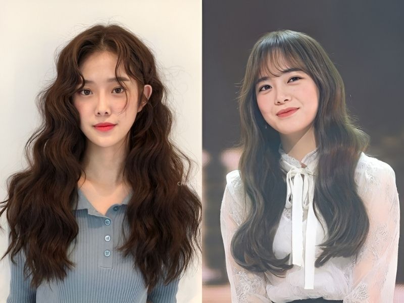 Những kiểu tóc giúp che khuyết điểm hoàn hảo cho các nàng mặt tròn béo (Nguồn: Dep365, Fansite Kim Se Jeong)