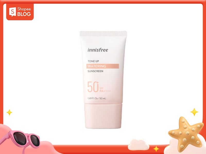 Kem chống nắng Innisfree Tone Up Watering Sunscreen (Nguồn: Shopee Blog)