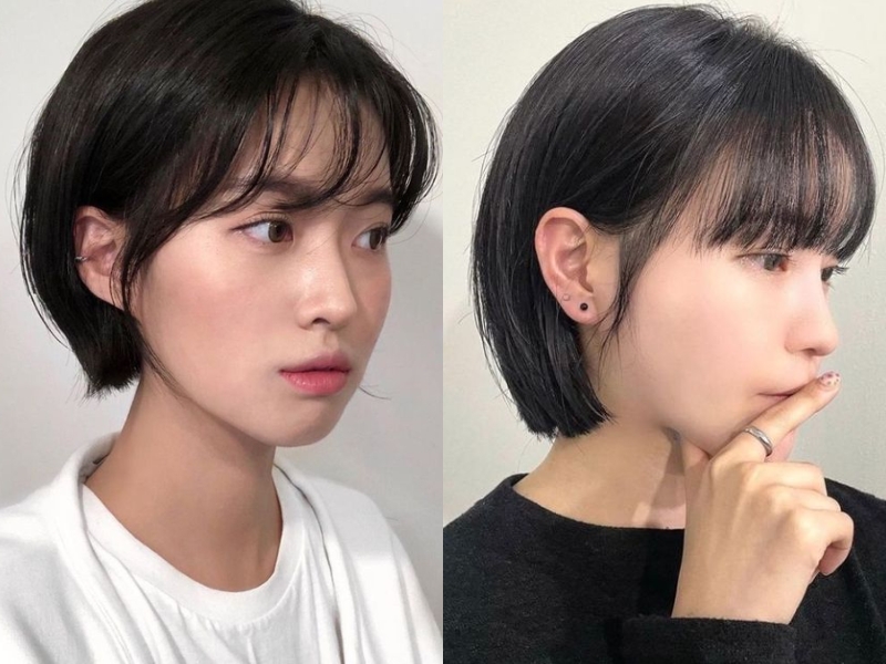 Tóc mullet layer bob cho mặt tròn (Nguồn: voh.com)