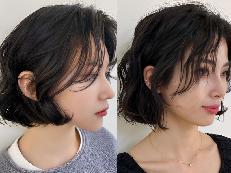 Tóc xoăn bob trẻ trung, hiện đại (Nguồn: etsy.com, therighthairstyles.com)