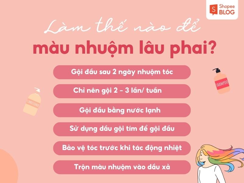 Làm thế nào để màu nhuộm lâu phai 