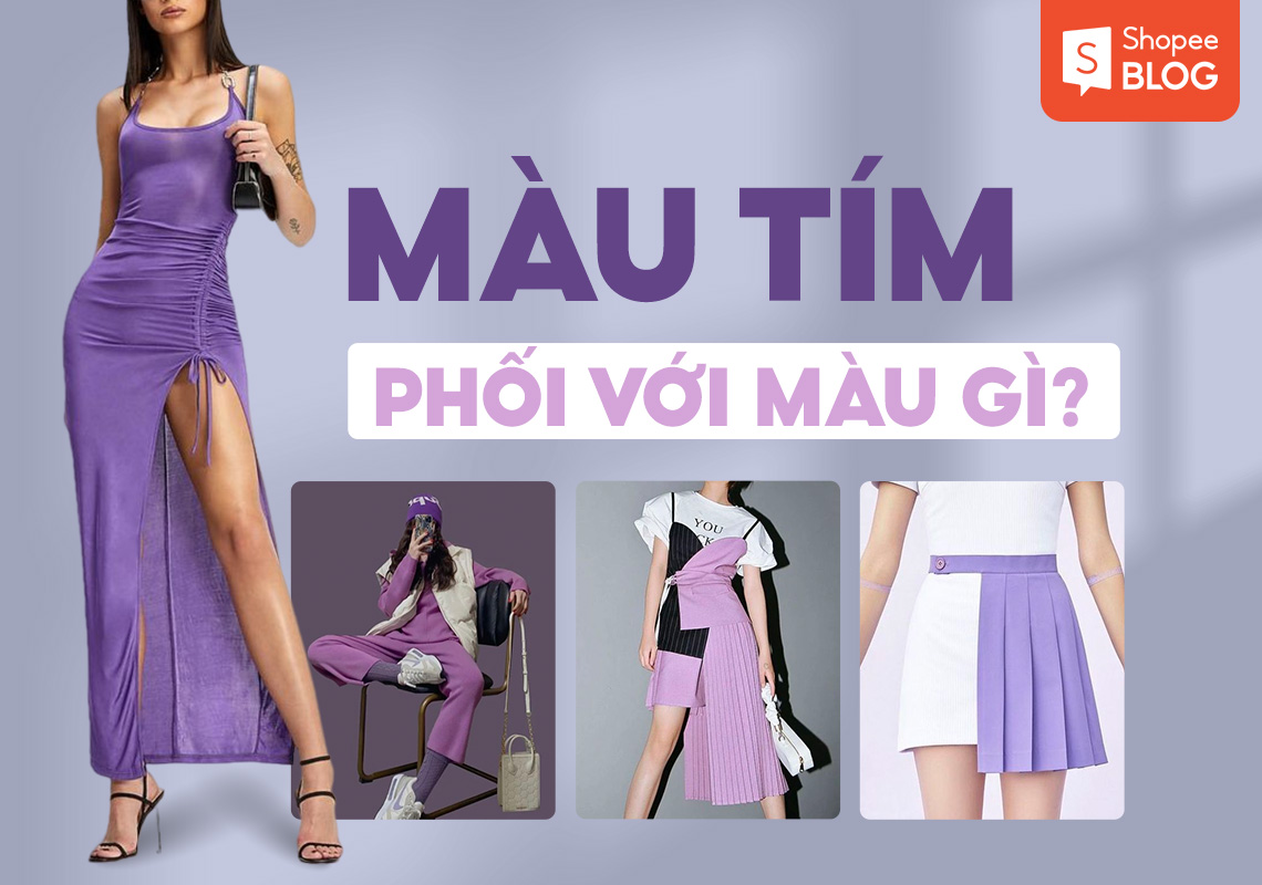 màu tím phối với màu gì