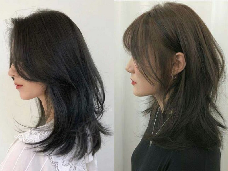 Tóc mullet layer ngang vai (Nguồn: Loren, JU - Pinterest)